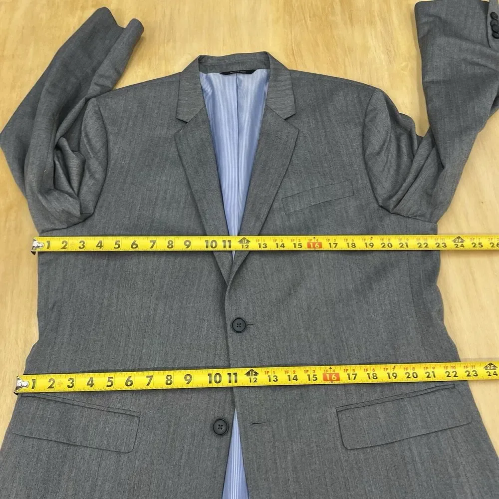 Banana Republic Sport Jacket Blazer Mens 46R Tailored Slim Polyester Herringbone